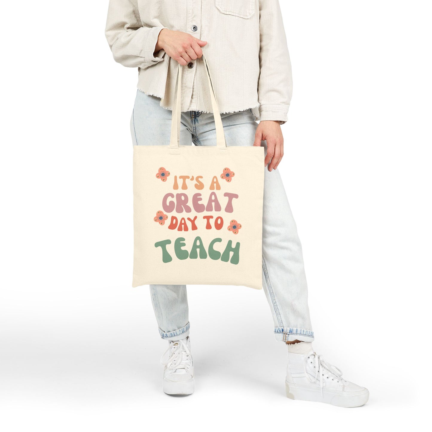 Inspirational Teacher Tote Bag, Eco-Friendly Shopping Bag (2 Colors)